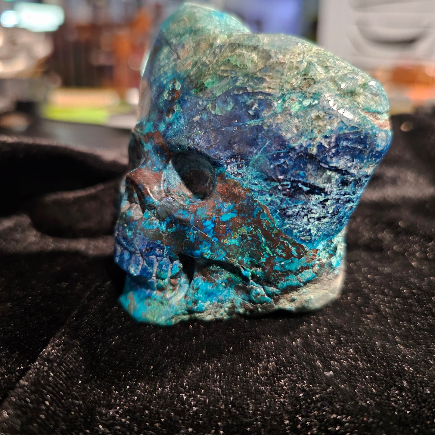 'True Blue' Chrysocolla Crystal Skull