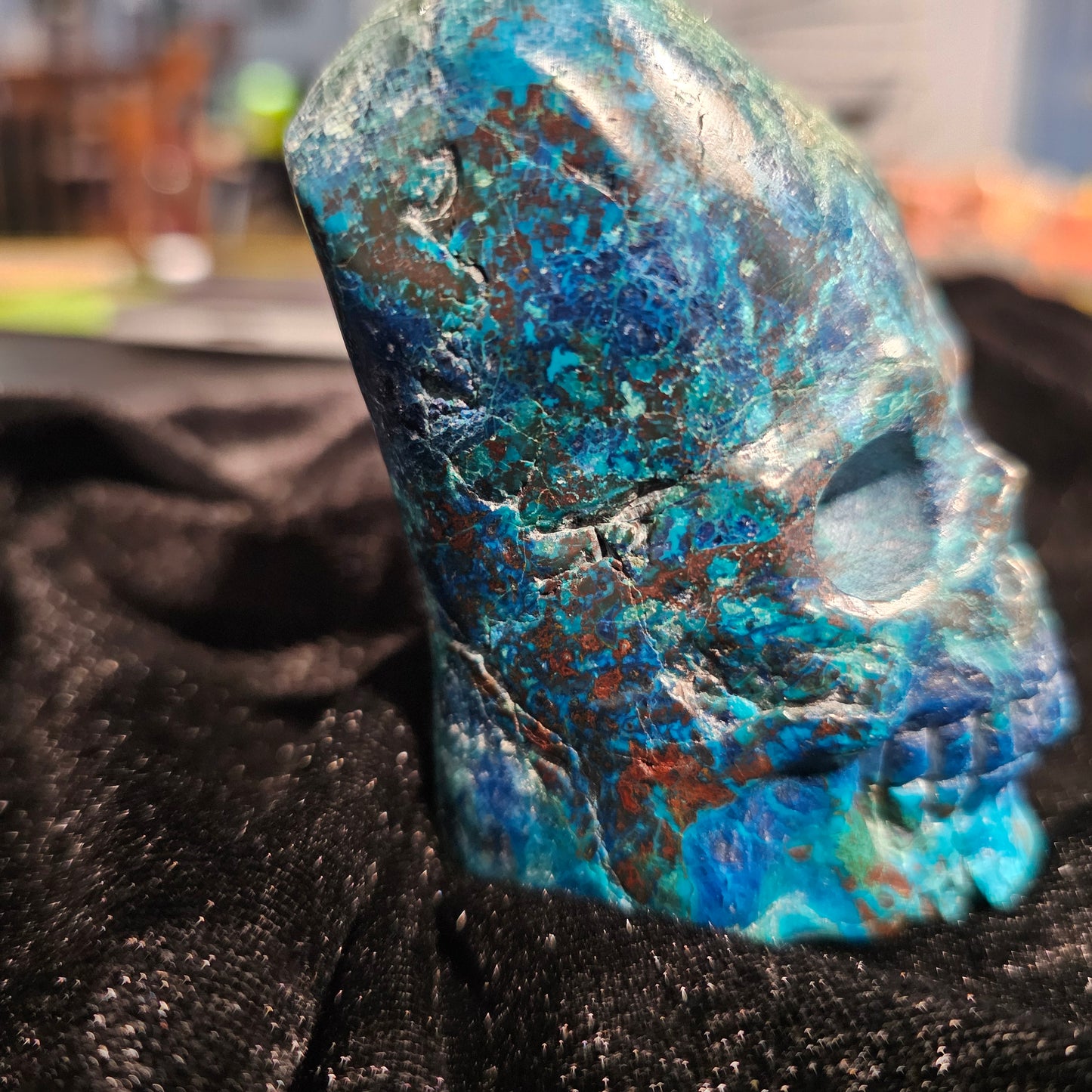 'True Blue' Chrysocolla Crystal Skull