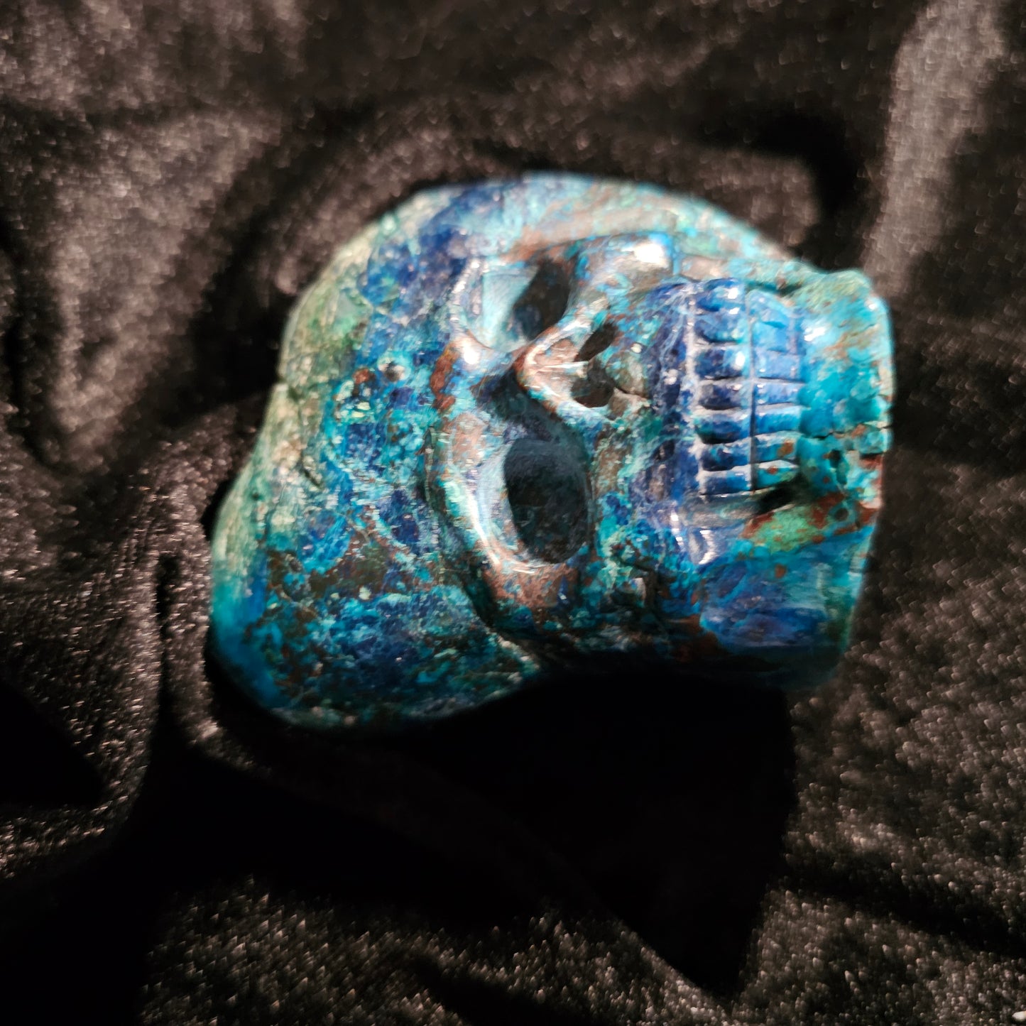 'True Blue' Chrysocolla Crystal Skull