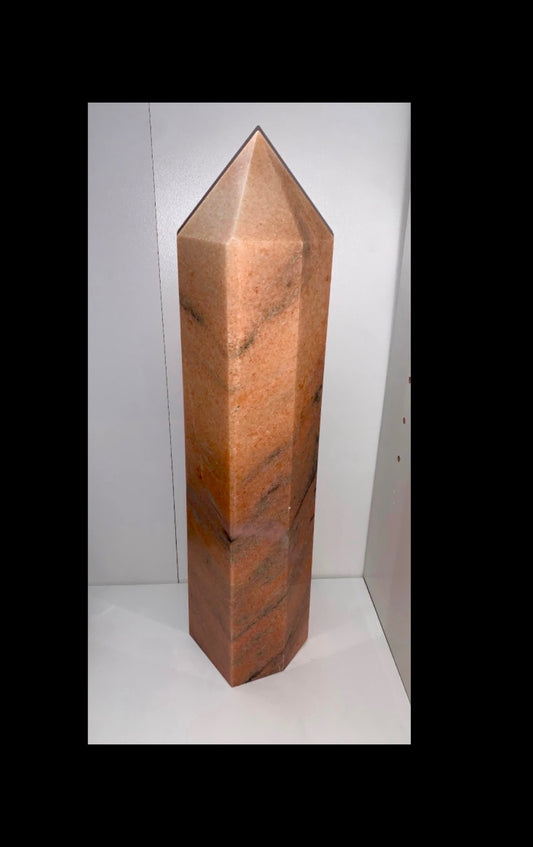 Huge Sunstone Tower Obelisk - Statement Piece