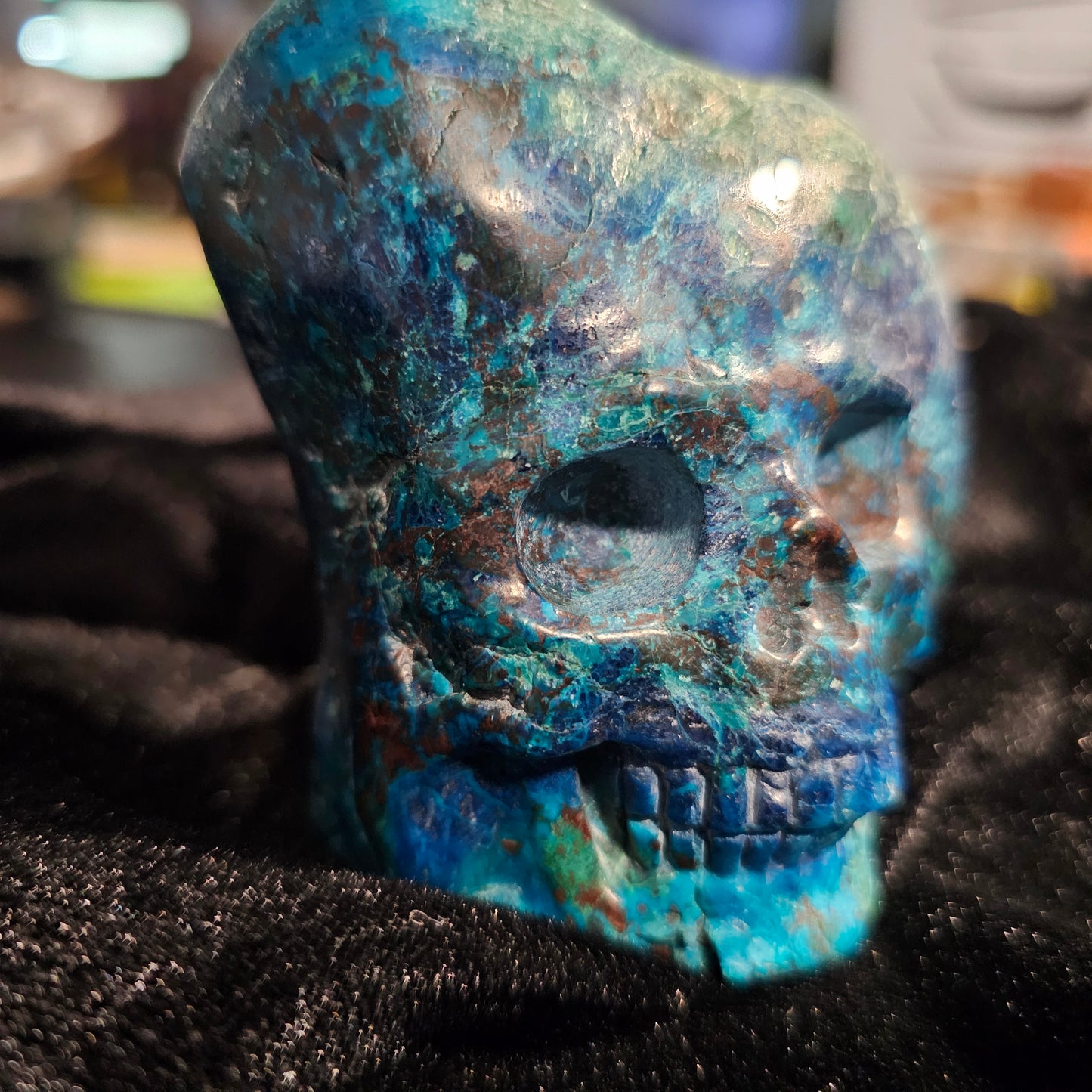 chrysocolla skull