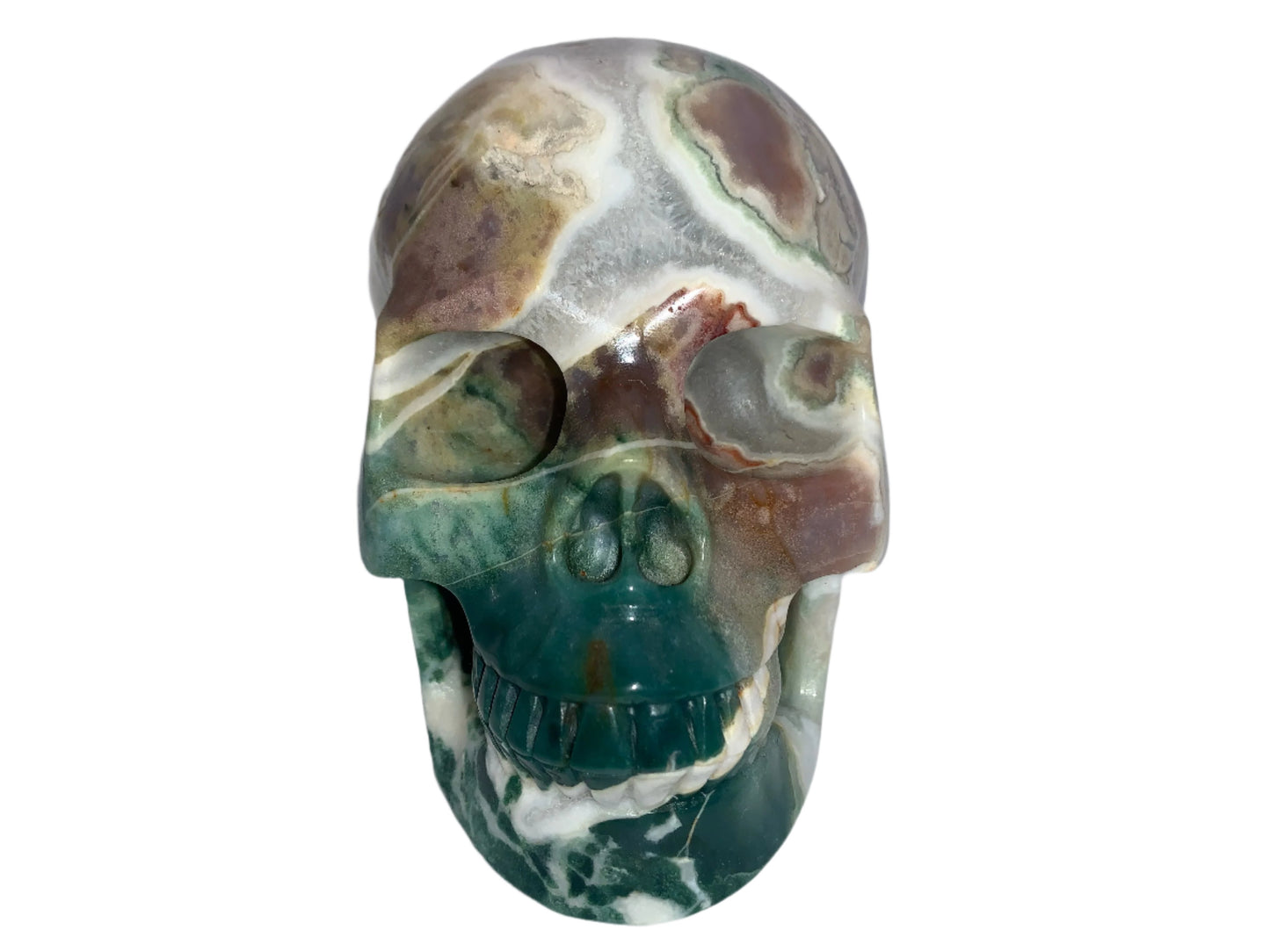 5.2" Indian Agate Crystal Skull