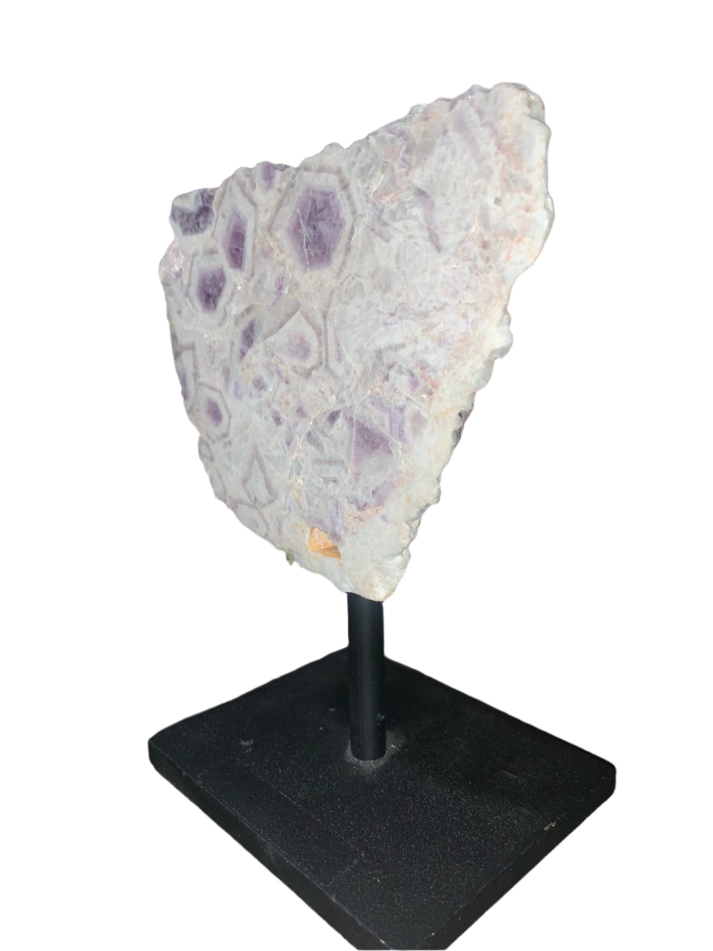 Gorgeous Brazilian Amethyst w Quartz on stand