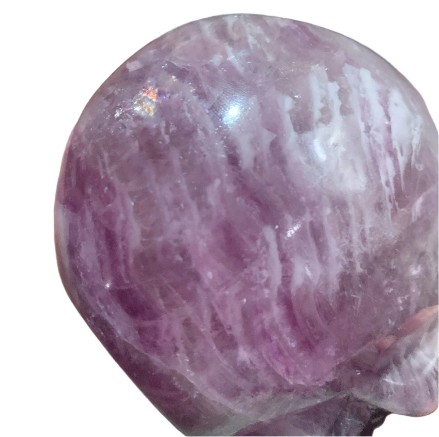 4.8" Rainbow Fluorite Skull w/ Rainbows