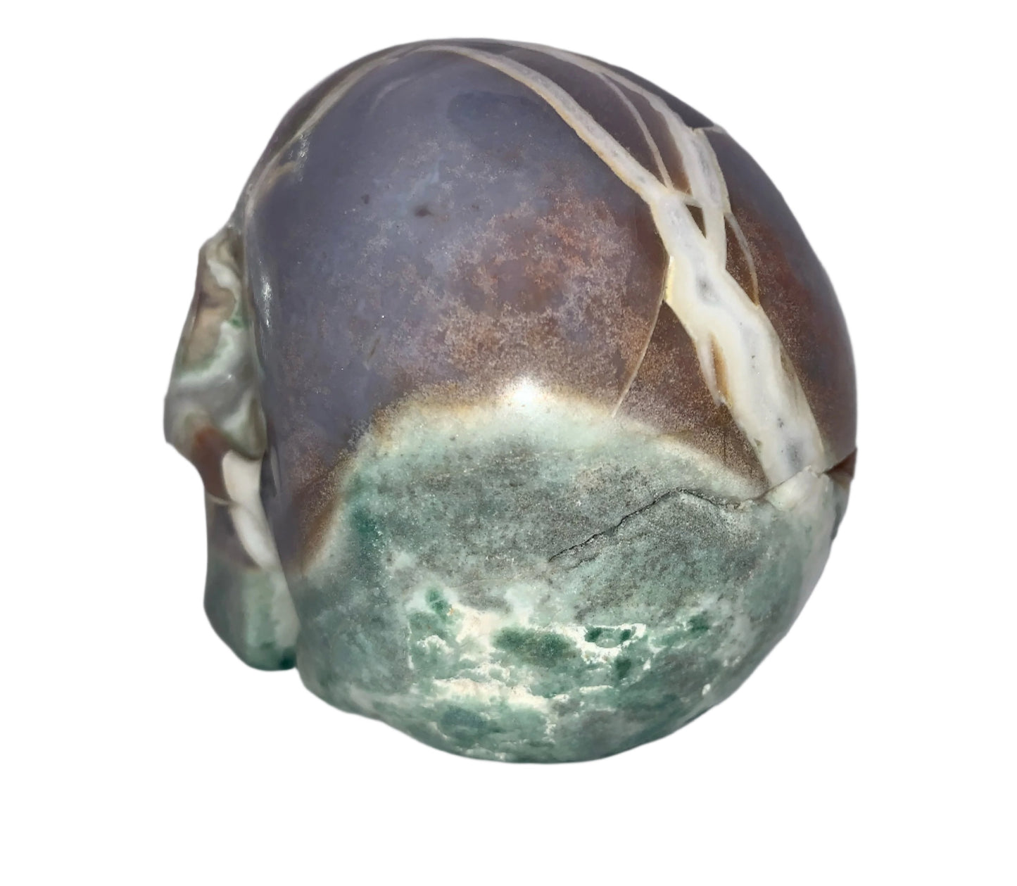 5.2" Indian Agate Crystal Skull