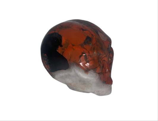 2" Brecciated Red Jasper Star Being Skull