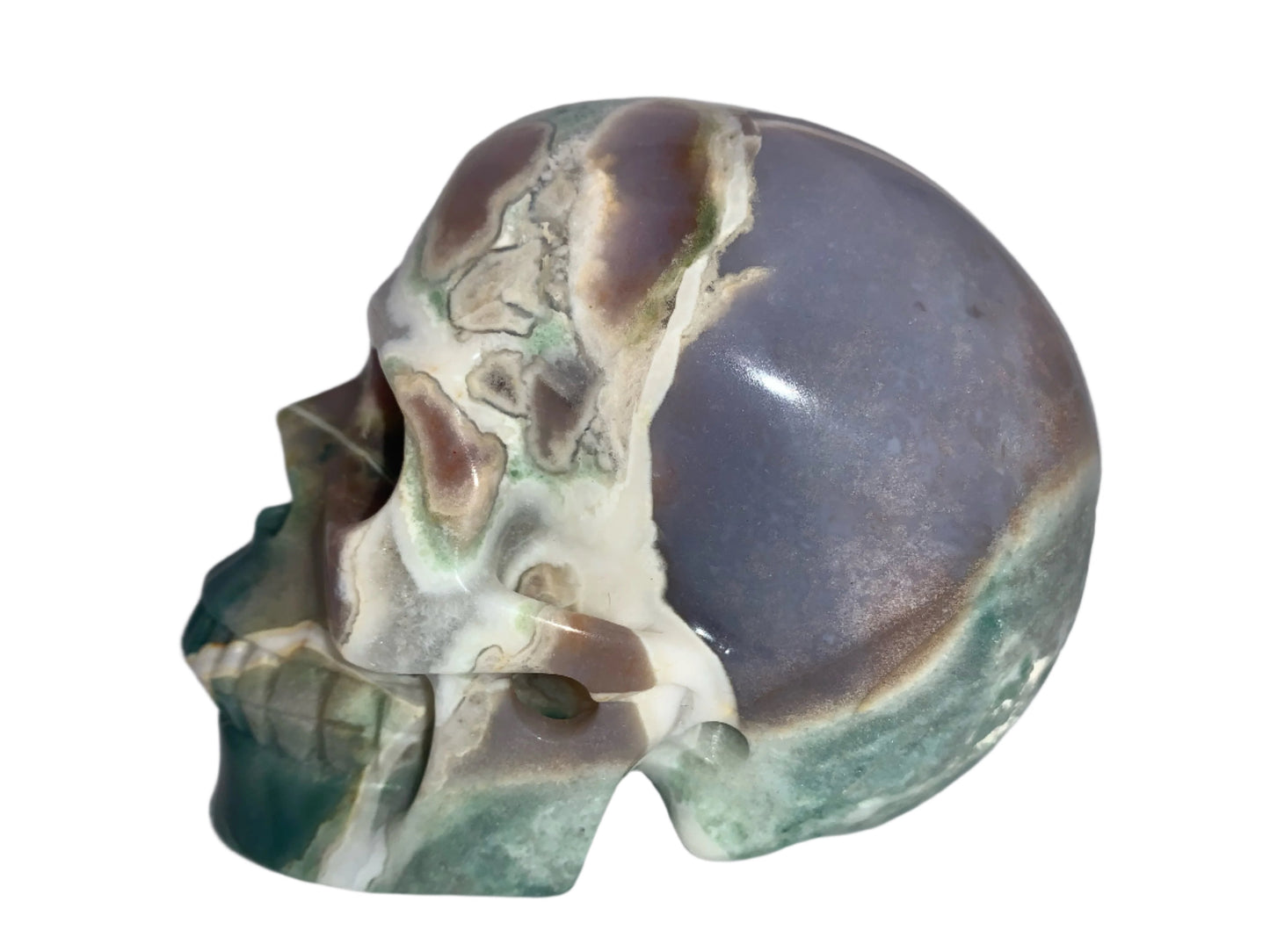 5.2" Indian Agate Crystal Skull