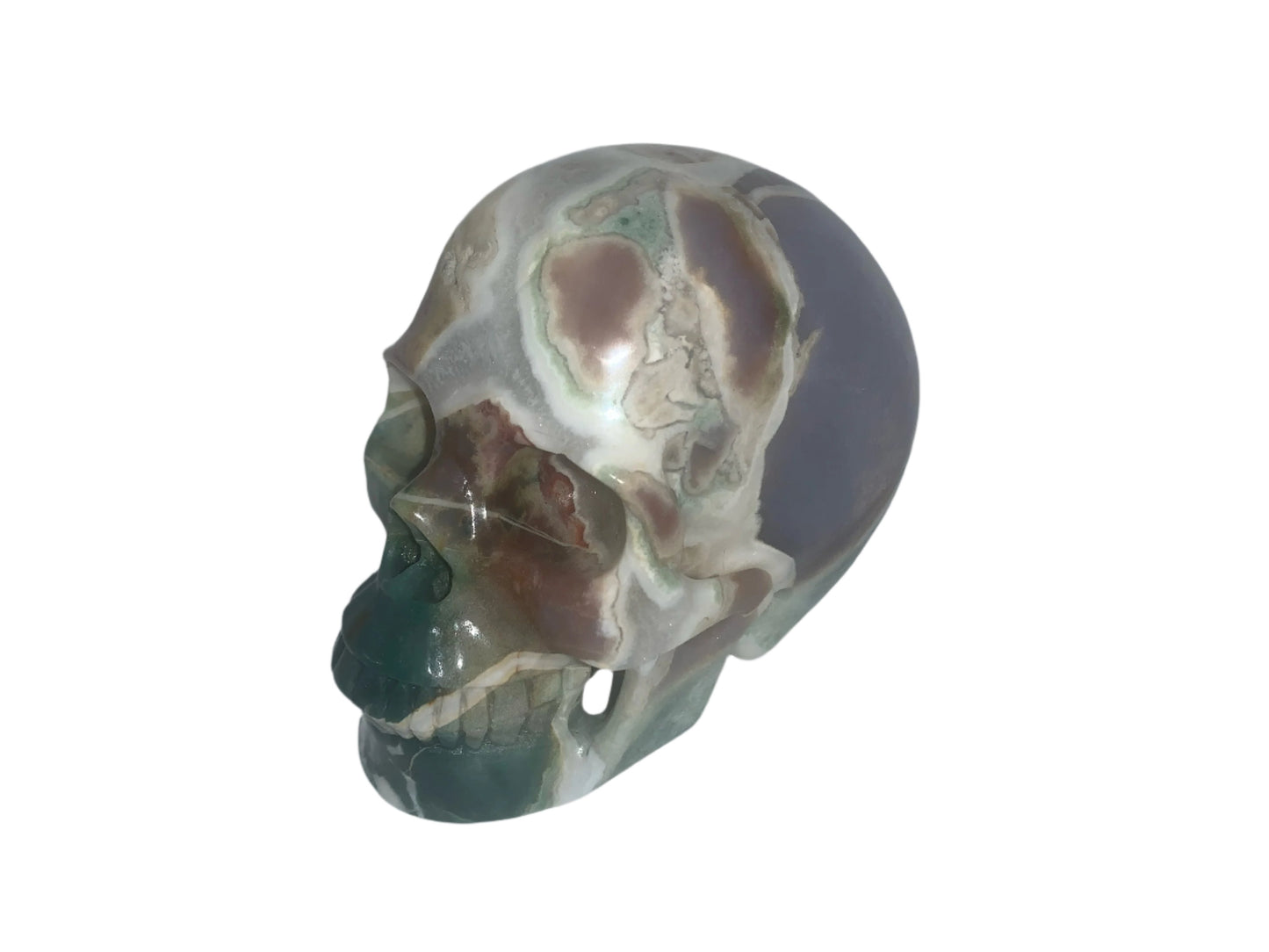 5.2" Indian Agate Crystal Skull